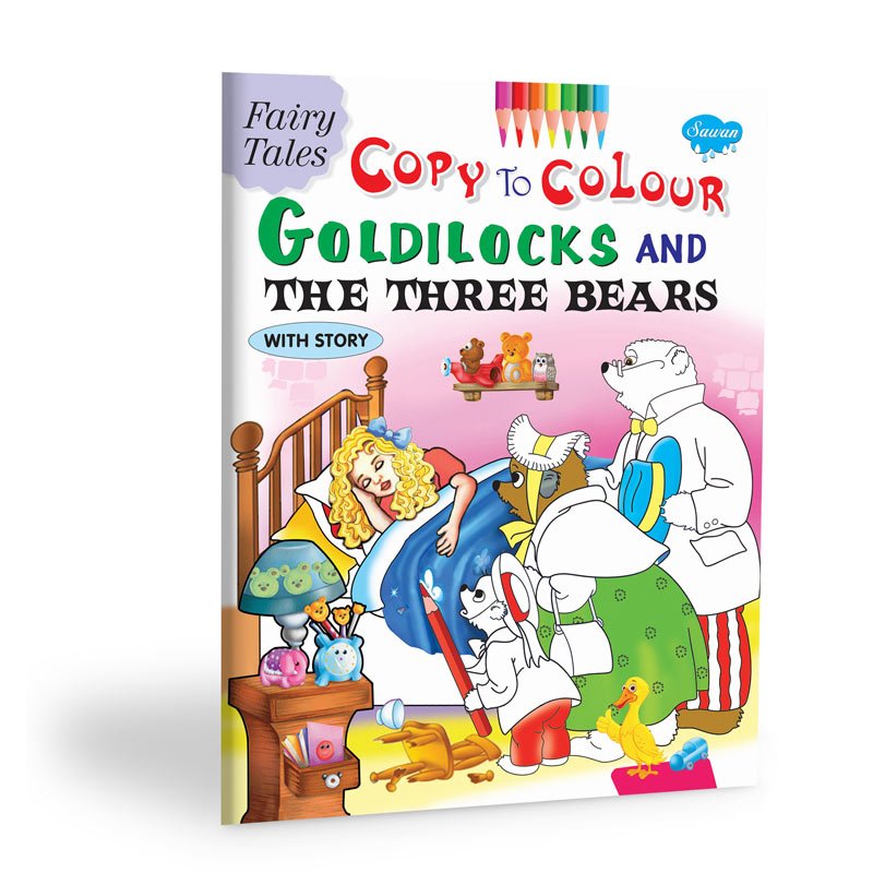 Fairy Tales Copy to Colour: Goldilocks and the Three Bears